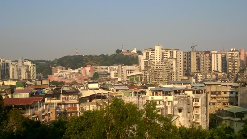 Guia Hill in the distance, viewed from Monte Fort
